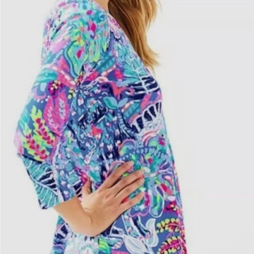 Lilly Pulitzer Amina Dress Fantasy Garden Size Medium - Picture 4 of 8